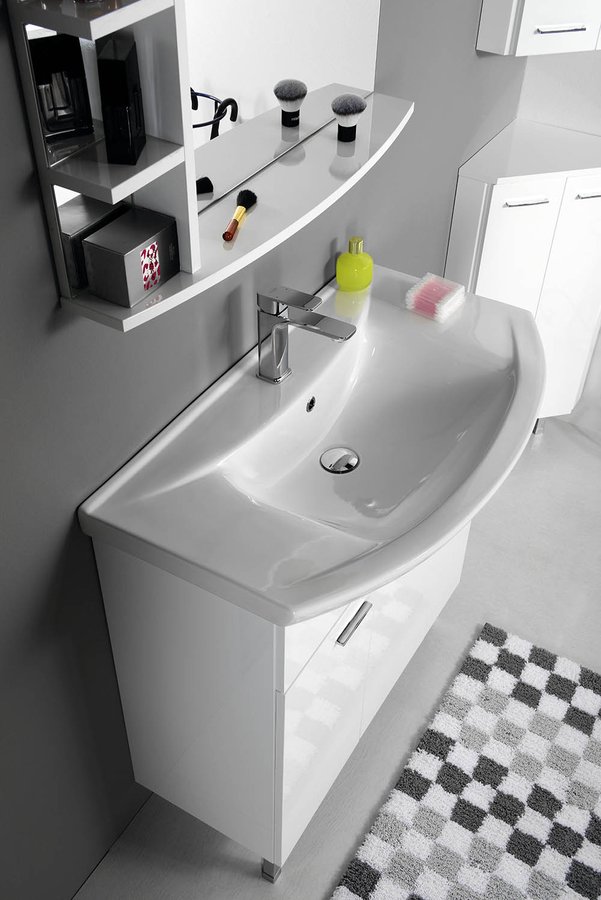 ZERO 86 keramické umyvadlo nábytkové 86x50cm, bílá 6085