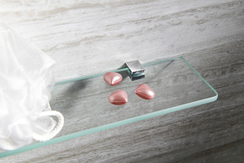 ASOFFI držáky skleněné poličky 8mm, chrom XJ018