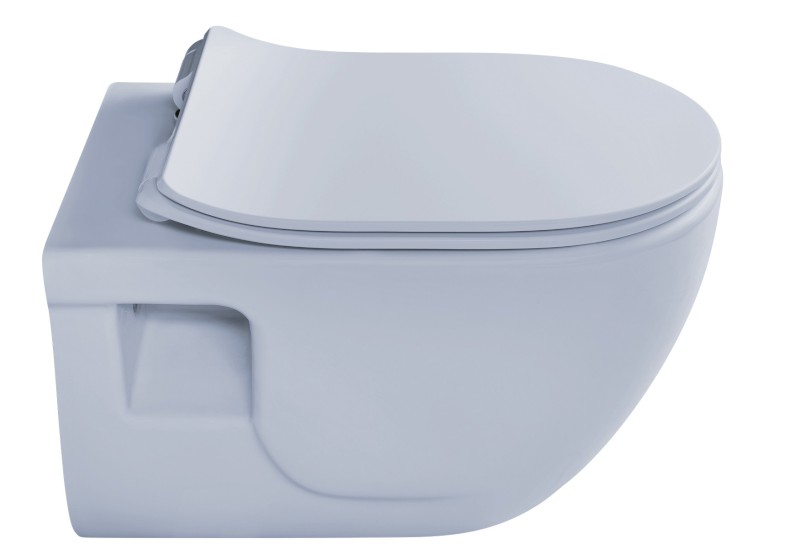 BRILLA závěsná WC mísa, Rimless, 36,5x53cm, světlá modrá mat 100614-107