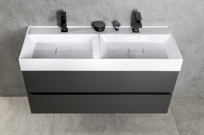 ODETTA umyvadlová skříňka 118x50x43,5cm, antracit matný DT120-3434