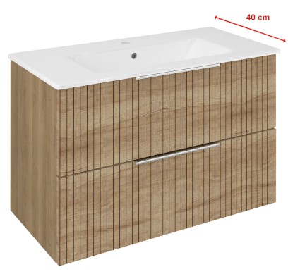 CIRASA STRIP umyvadlová skříňka 78x54x39cm, dub alabama CR792-2322