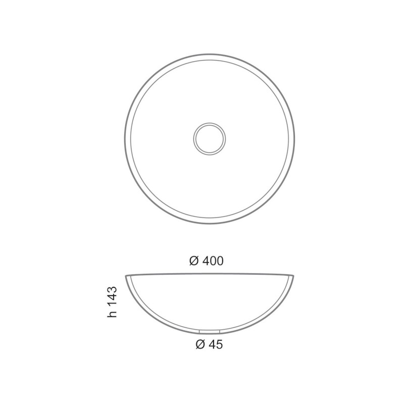 MURANO ROSSO IMPERO skleněné umyvadlo na desku, průměr 40cm, červená AL5318-63