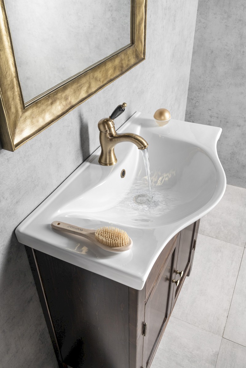 AMBRA umyvadlová skříňka 75,5x82x34,5cm, mořený smrk AB8040