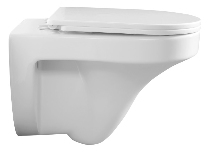 DENICA závěsná WC mísa, Vortex Rimless, 36x52cm, bílá PS8512