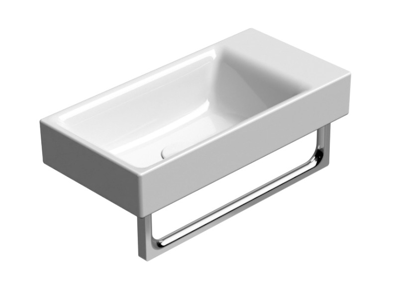 NUBES keramické umývátko 50x25cm, bez otvoru, pravé/levé, bílá ExtraGlaze 9637011