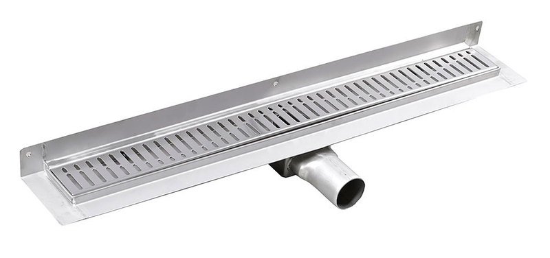 MANUS ONDA nerezový podlahový žlab s roštem, ke stěně, L-850, DN50 GMO24