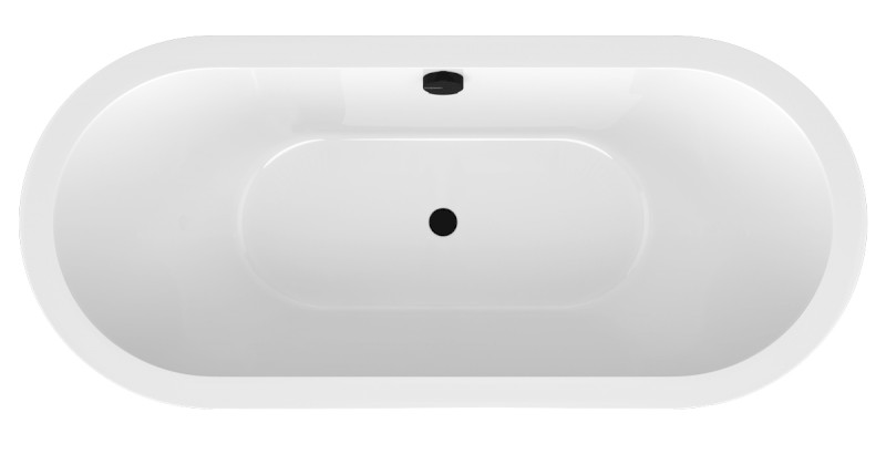 VIVA C MONOLITH oválná polozápustná vana 170x75x60cm, bílá 79119CM