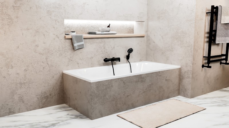 LEVANA obdélníková vana 170x80x39cm, bílá 71745