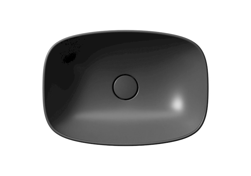 NUBES keramické umyvadlo na desku 50x35cm, černá mat 978426