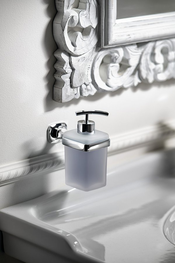 AIDA dávkovač mýdla 270 ml, mléčné sklo, chrom AI019