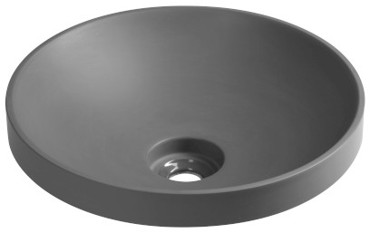 VERTO umyvadlo zápustné, litý mramor, průměr 40,5cm, šedá mat 15121.31