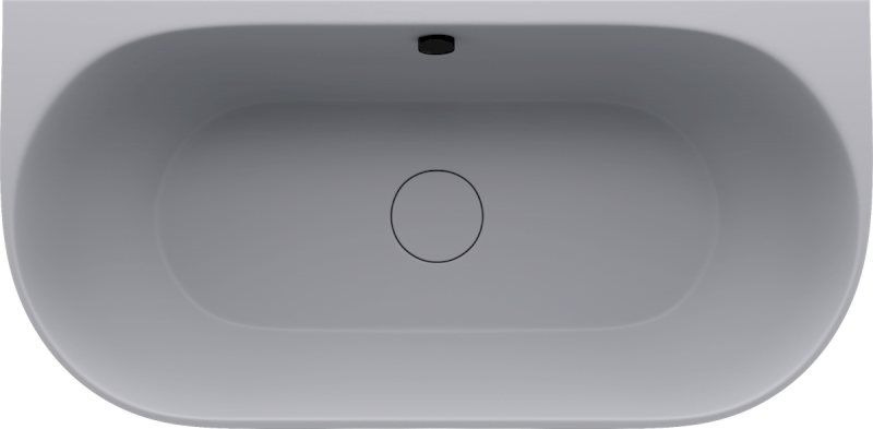 PAGODA nástěnná vana litý mramor 170x85x58cm, šedá mat 72976.31