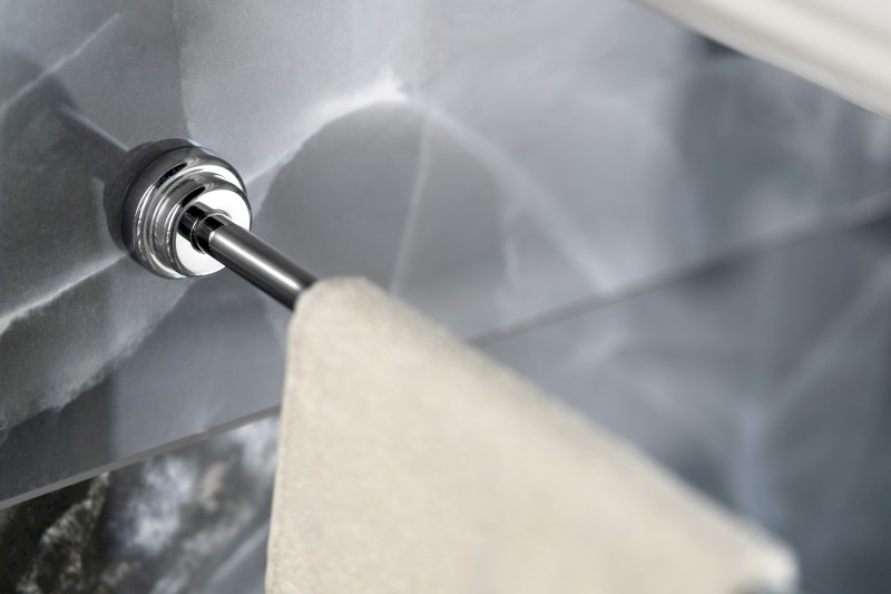 WALDORF konstrukce pro umyvadlo 80cm se skleněnou poličkou, chrom 9197K1