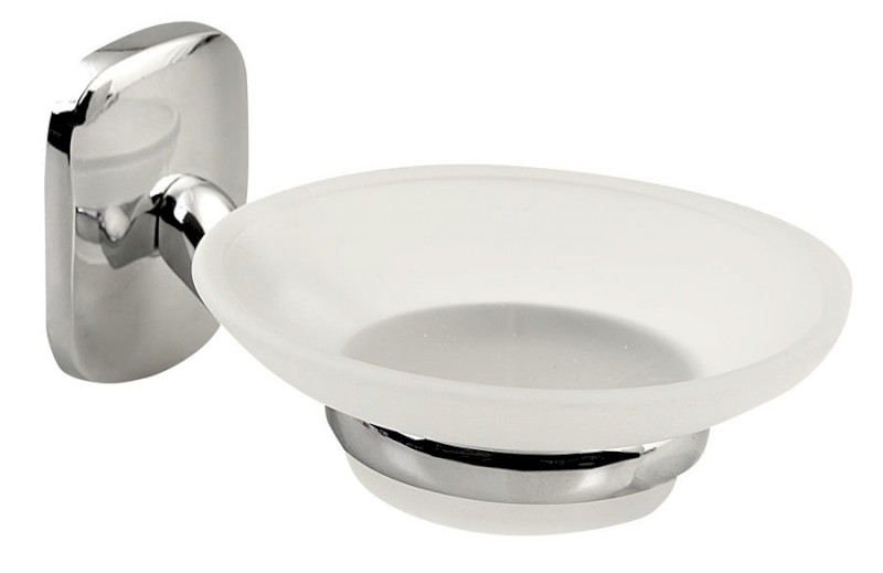 RUMBA mýdlenka, mléčné sklo, chrom RB102