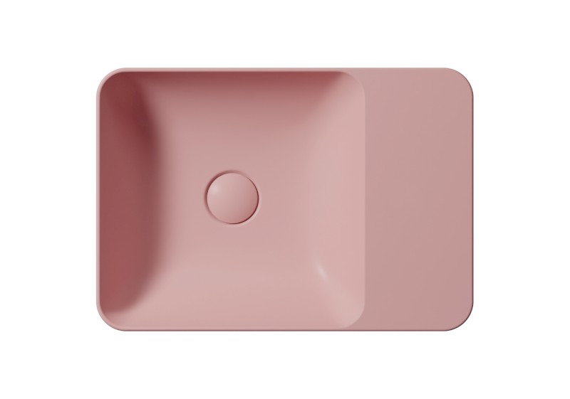 MODO keramické umyvadlo na desku 50x35cm, bez otvoru, blush mat 9884024