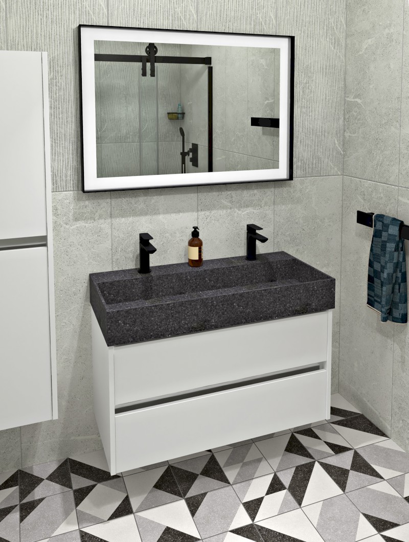 NIRONA umyvadlová skříňka 95x51,5x43 cm, bílá NR100-3030