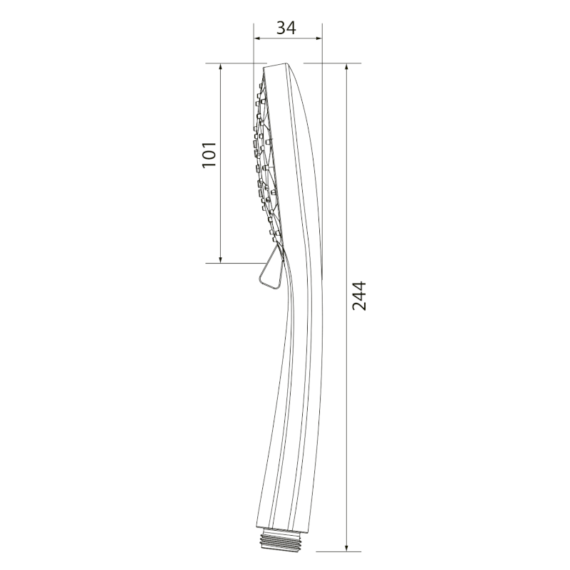 Ruční masážní sprcha, 4 režimy sprchování, silikon trysky, průměr 101mm, ABS/černá mat 1204-02B