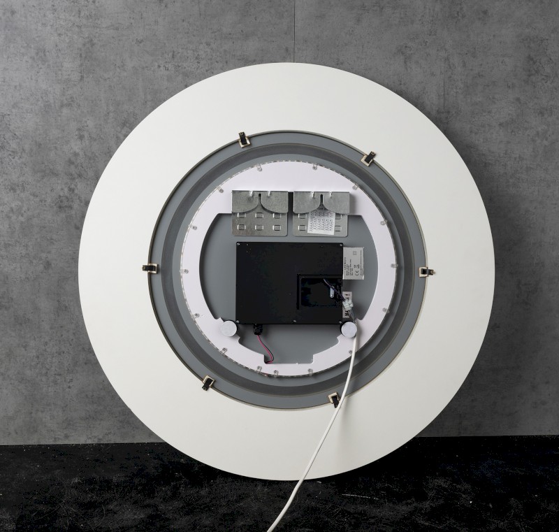 LUMIRO STRIP kulaté zrcadlo s LED osvětlením v rámu ø 90cm, agila LR950-4343S