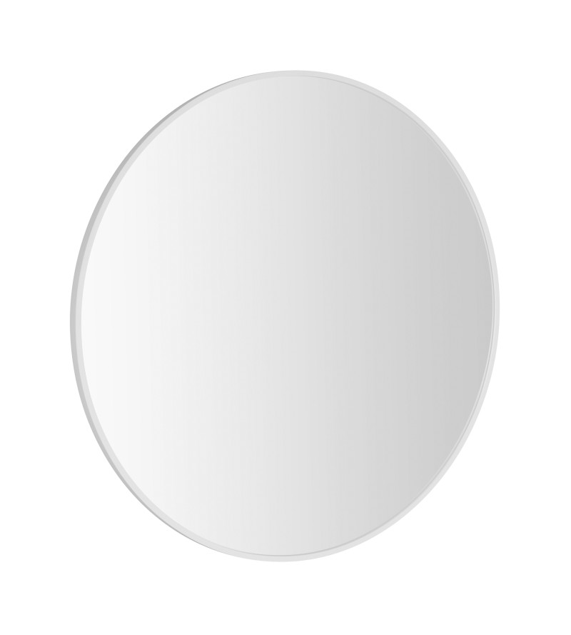 NOTION SLIM kulaté zrcadlo v rámu ø 50cm, bílá mat NT500W