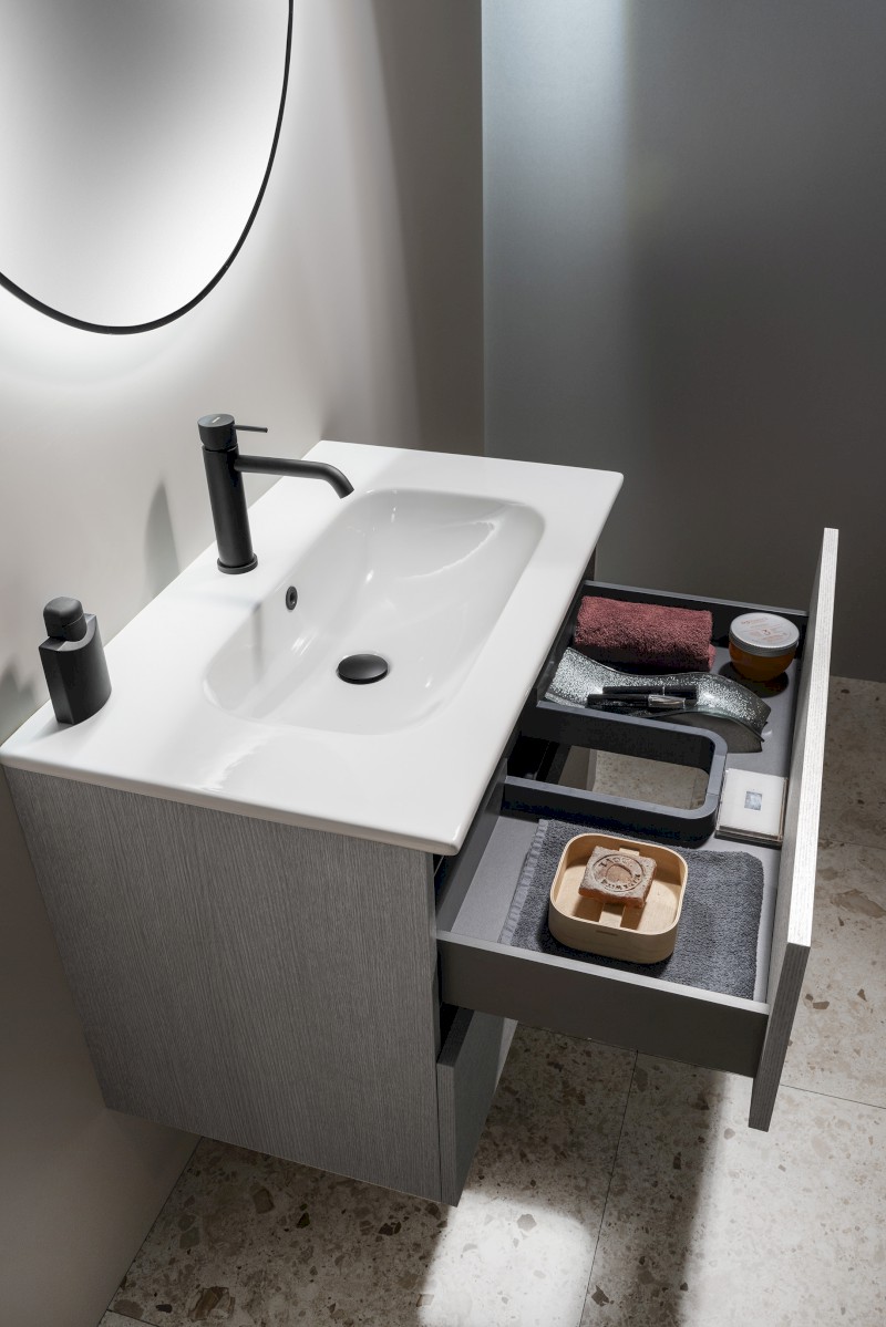 EZARA umyvadlová skříňka 69,8x52x46cm, borovice rustik EZ701-1616