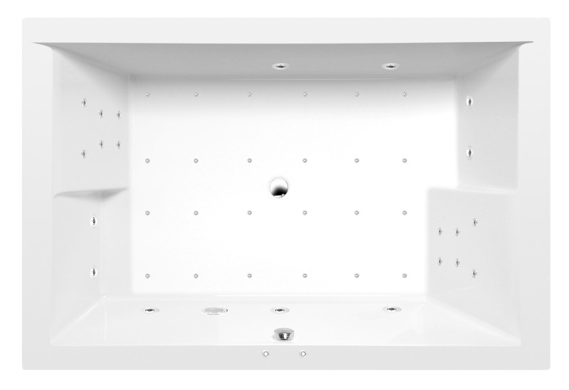 DUPLA hydromasážní vana, 180x120x54cm, Attraction Hydro-Air, chrom 13611.4010