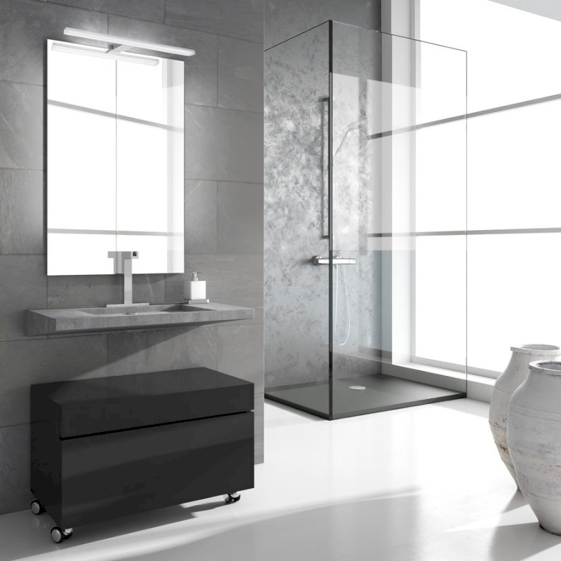 FELINA LED svítidlo, 10 W, 458x15x112 mm, IP44, chrom FE045