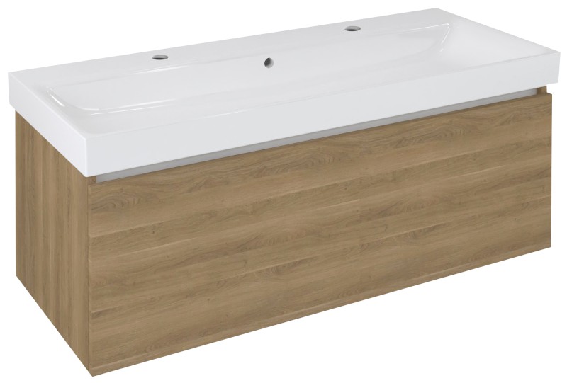 NELIO umyvadlová skříňka 116,5x44x49cm, 1x zásuvka, dub cuneo NL120-2525