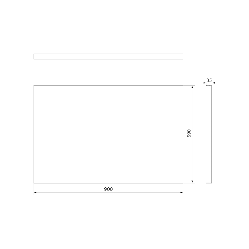 PLAIN panel boční 90x59cm 72714