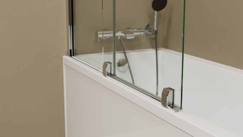 ROLLS vanová zástěna 1400x1500mm, čiré sklo BS-R140