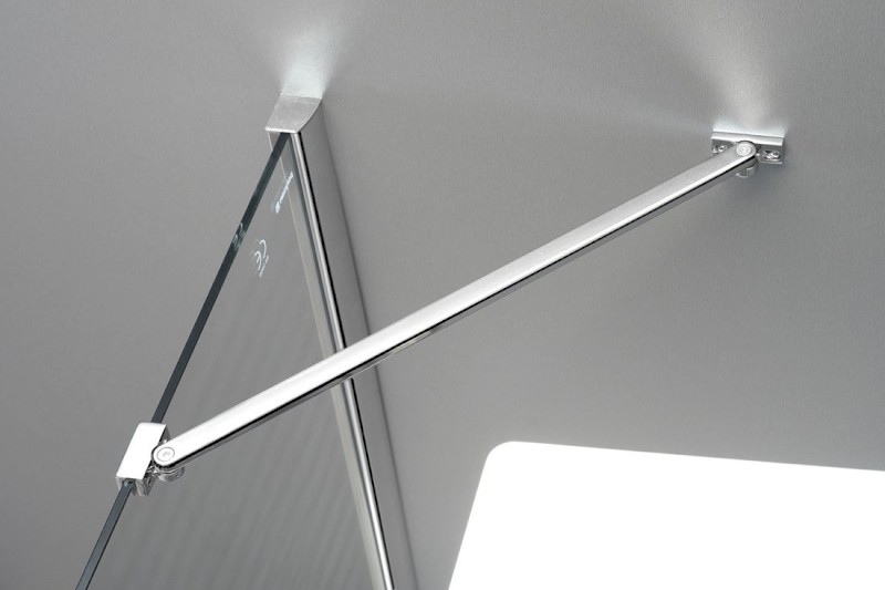 FORTIS boční stěna 900mm, čiré sklo FL3590