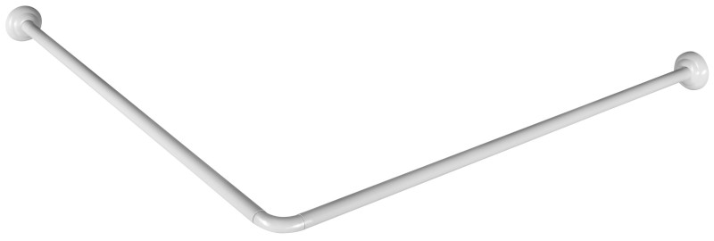 Závěsová tyč rohová 90x90cm, hliník, bílá AC9090