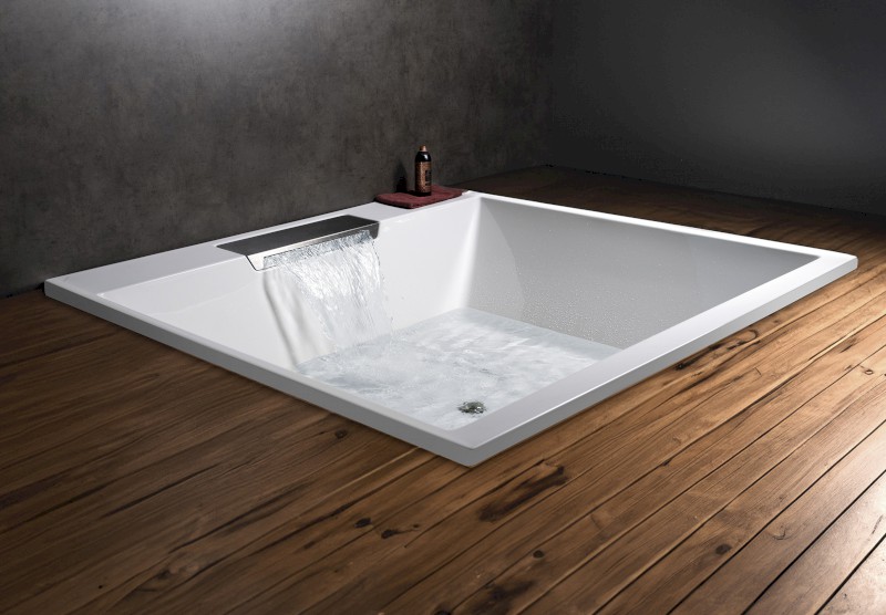 CAME FALLS čtvercová vana s konstrukcí 175x175x50cm, bílá 23611F