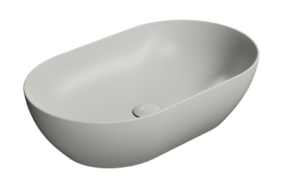 PURA keramické umyvadlo na desku 60x37cm, cenere mat 883417