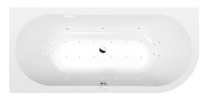 VIVA L hydromasážní vana, 185x80x47cm, Highline Hydro-Air, chrom 72099.6010