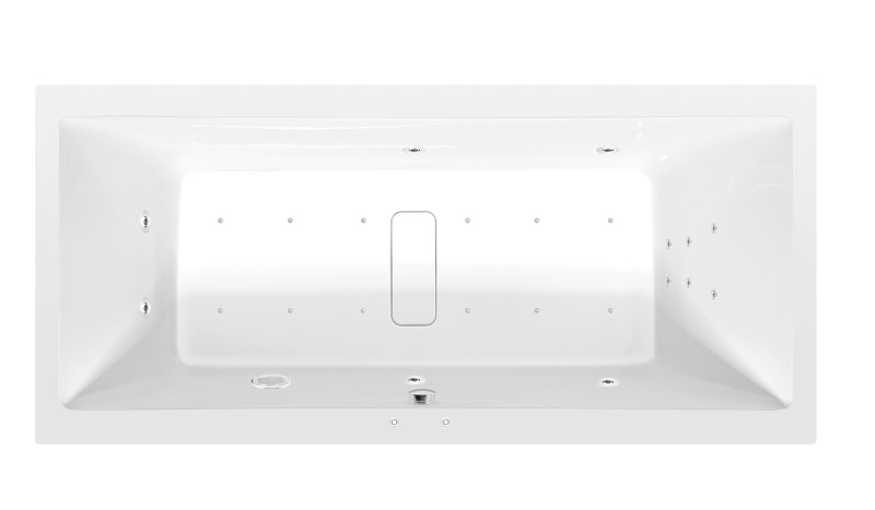 MARLENE hydromasážní vana, 180x80x48cm, Attraction Hydro-Air, chrom 72034.4010