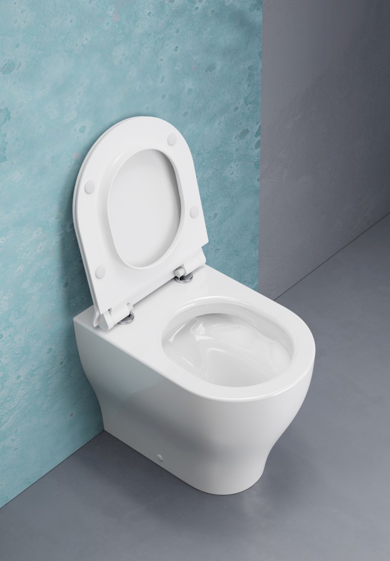 TONO WC mísa stojící, Geniusflush, 36x53cm, spodní/zadní odpad, tortora dual-mat 641005