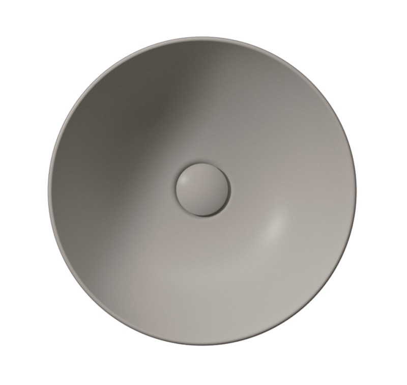 NUBES keramické umyvadlo na desku průměr 40cm, tortora mat 903905