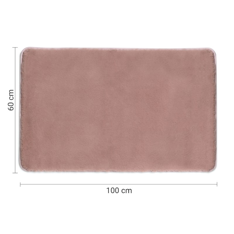 FUZZY koupelnová předložka, 100x60cm, 100% polyester, protiskluz, růžová 96FY100610