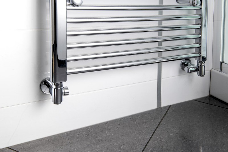 CORNER COMBI SIMPLY připojovací sada ventilů triaxiální, pravé provedení, chrom CP330S