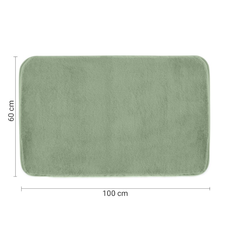 FUZZY koupelnová předložka, 100x60cm, 100% polyester, protiskluz, zelená 96FY100607