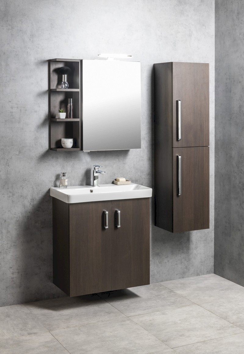 THEIA umyvadlová skříňka 66,3x70x35cm, 2x dvířka, borovice rustik TH072-1616