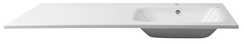 ARECA umyvadlo, litý mramor, 121x51,5cm, pravé, bílá AC121R