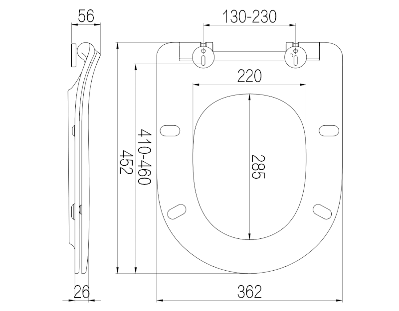 EDITA WC sedátko, SLIM, Soft Close, Easy Take, bílá 1703-458