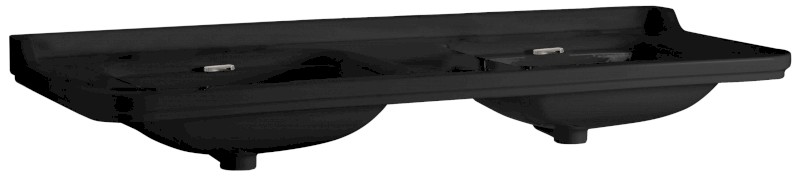 WALDORF keramické dvojumyvadlo 150x55cm, černá mat 4143K7