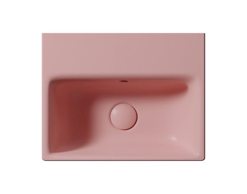 NUBES keramické umývátko 40x32cm, broušená spodní hrana, bez otvoru, blush mat 96849024