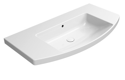 NORM keramické umyvadlo 100x52cm, oblé, bez otvoru, bílá ExtraGlaze 8643011