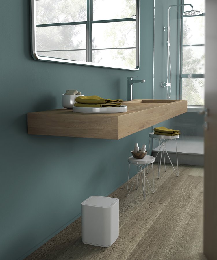 SEVENTY odpadkový koš výklopný, 8l, plast ABS, bílá 630922