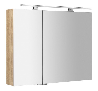 MIRRÓ galerka s LED osvětlením, 90x70x16cm, dub alabama MC090-0022