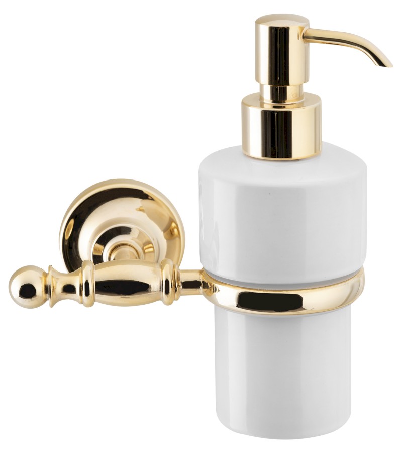 PERLA dávkovač mýdla, keramika, zlato PE1085