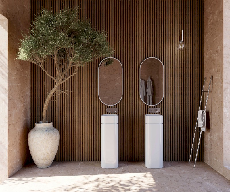 HAKO keramický podstavec volně stojící pro umyvadlo 554301, bílá 557301